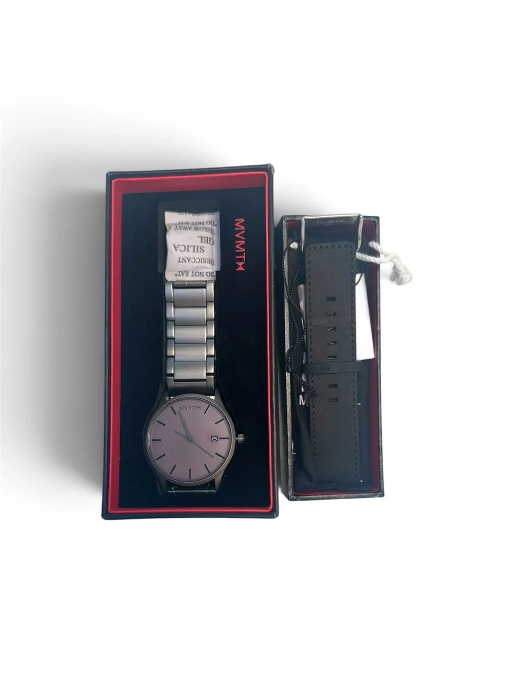 MVMT Silver Stainless Steel Watch 45MM with Light Gray Dial & Date (PM100245)